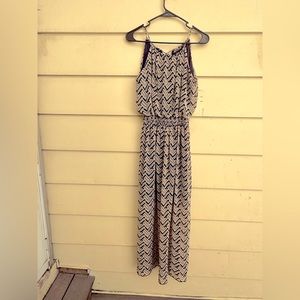 Geometric Stripe Maxi Dress